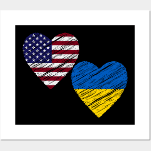 Usa support Ukraine Posters and Art